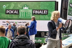 Volkswagen VW DFB Pokalfinale 2015 Live-Kommunikation Fanbande Berlin Pokal Finale Promoter Fan Schminken Promotion LED Fläche
